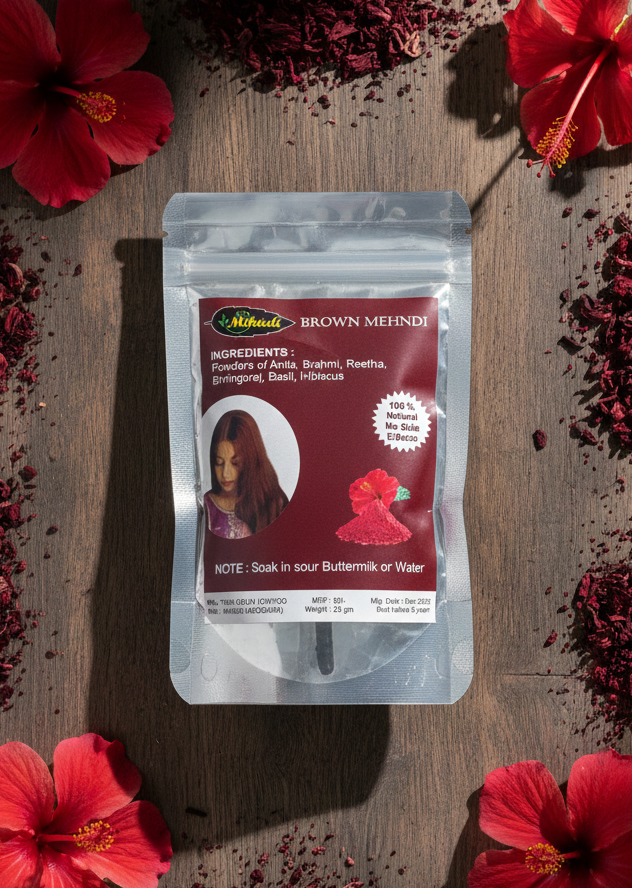 NATURAL BROWN MEHNDI POWDER - Image 2