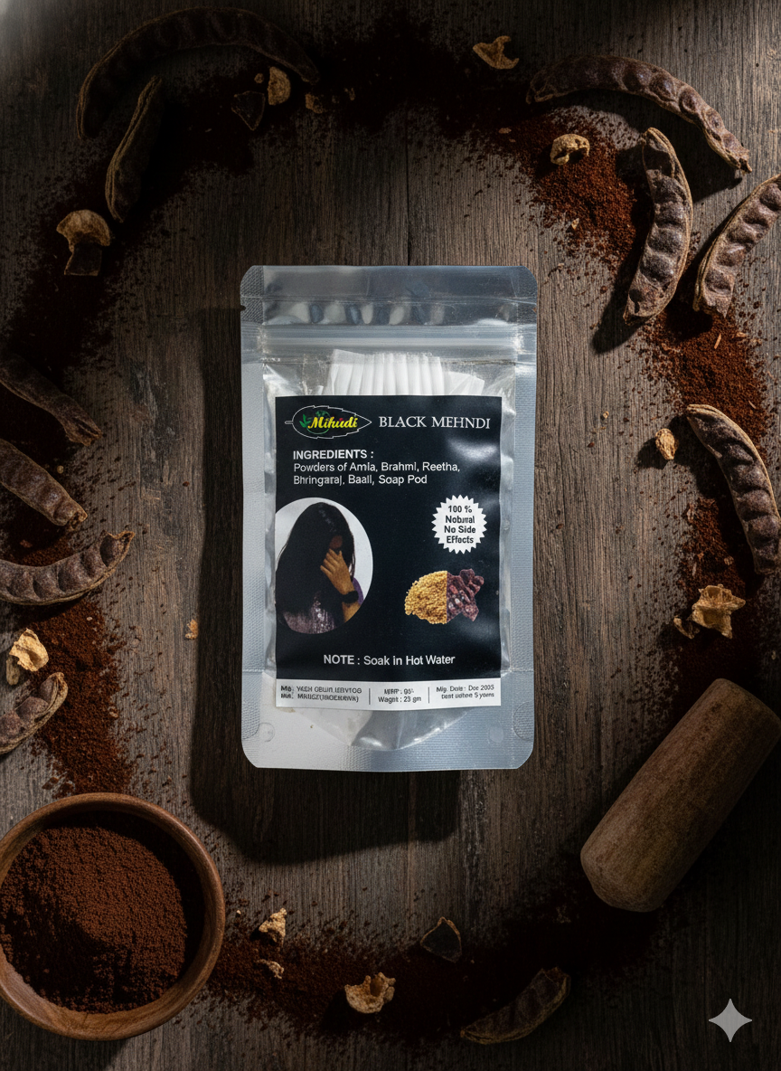 NATURAL BLACK MEHNDI POWDER